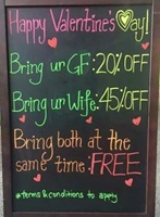 Happy valentines Discounts and Free campaign